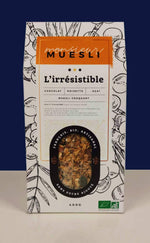 Muesli croquant L’Irrésistible- Chocolat, noisettes & dattes - 400 g